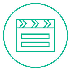 Image showing Clapboard line icon.