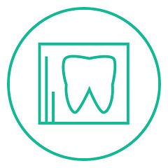 Image showing X-ray of tooth line icon.