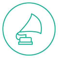 Image showing Gramophone line icon.