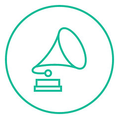 Image showing Gramophone line icon.