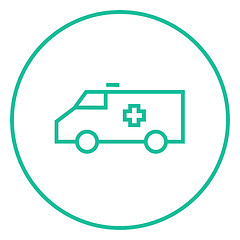 Image showing Ambulance car line icon.