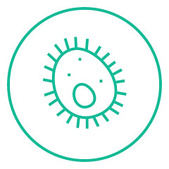 Image showing Bacteria line icon.