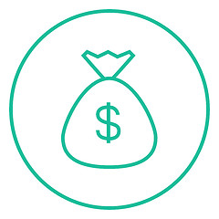 Image showing Money bag line icon.