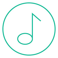 Image showing Music note line icon.