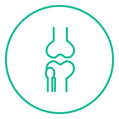 Image showing Knee joint line icon.