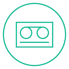 Image showing Cassette tape line icon.