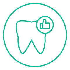 Image showing Healthy tooth line icon.