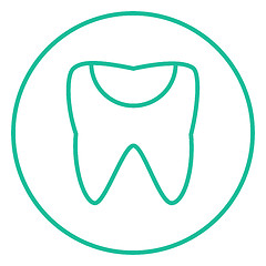 Image showing Tooth decay line icon.