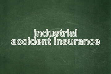 Image showing Insurance concept: Industrial Accident Insurance on chalkboard background