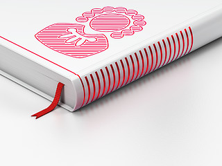 Image showing Law concept: closed book, Judge on white background