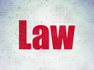Image showing Law concept: Law on Digital Data Paper background