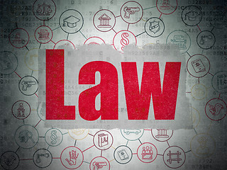 Image showing Law concept: Law on Digital Data Paper background