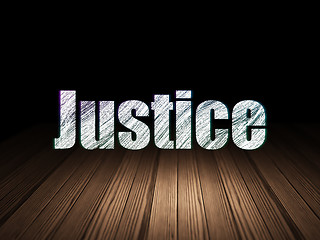 Image showing Law concept: Justice in grunge dark room