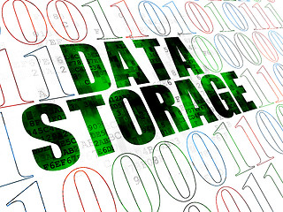 Image showing Information concept: Data Storage on Digital background