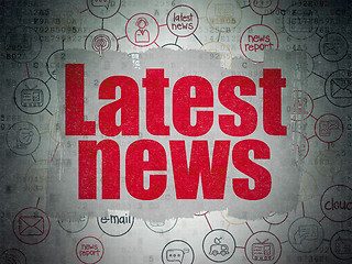 Image showing News concept: Latest News on Digital Data Paper background