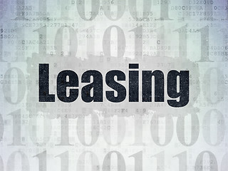 Image showing Business concept: Leasing on Digital Data Paper background