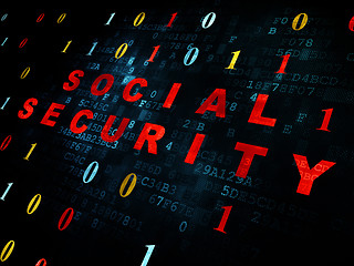 Image showing Protection concept: Social Security on Digital background