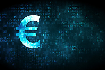 Image showing Money concept: Euro on digital background