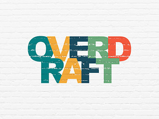 Image showing Business concept: Overdraft on wall background