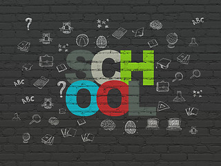 Image showing Studying concept: School on wall background