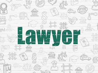 Image showing Law concept: Lawyer on wall background