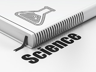 Image showing Science concept: book Flask, Science on white background
