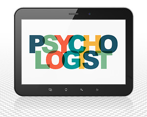 Image showing Health concept: Tablet Pc Computer with Psychologist on  display