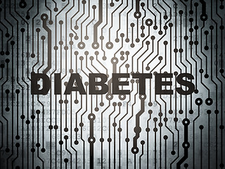 Image showing Healthcare concept: circuit board with Diabetes