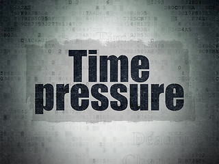 Image showing Time concept: Time Pressure on Digital Data Paper background