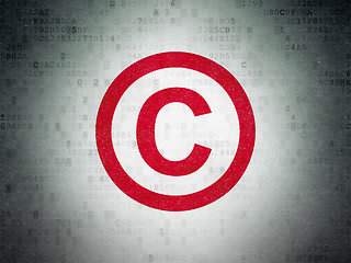 Image showing Law concept: Copyright on Digital Data Paper background