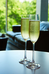 Image showing Two glasses of champagne