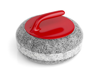 Image showing Curling stone on white