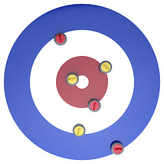 Image showing Curling stones on ice