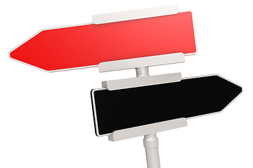Image showing Red and black blank road sign