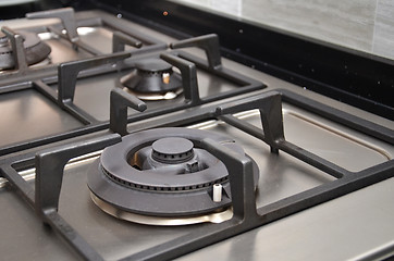 Image showing Kitchen gas stove in the kitchen