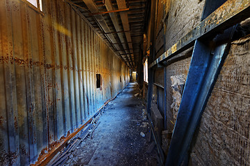 Image showing Old abandoned ruin factory damage building inside