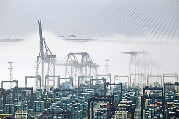 Image showing Hong Kong cargo port 