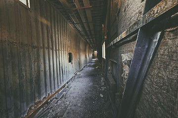 Image showing Old abandoned ruin factory damage building inside