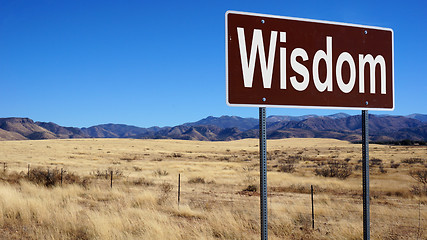 Image showing Wisdom road sign