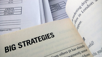 Image showing Big strategies word on the book