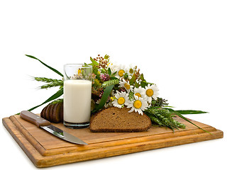 Image showing Bread, Milk And Camomile 