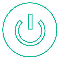 Image showing Power button line icon.