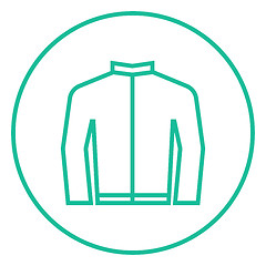 Image showing Biker jacket line icon.