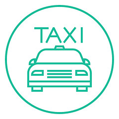 Image showing Taxi line icon.