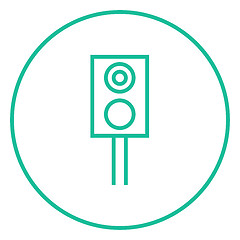 Image showing Railway traffic light line icon.