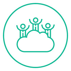 Image showing Cloud computing line icon.