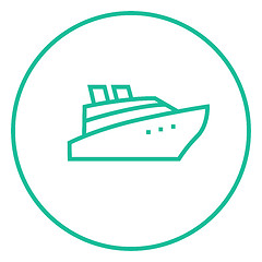 Image showing Cruise ship line icon.