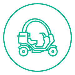 Image showing Rickshaw line icon.