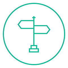 Image showing Travel traffic sign line icon.