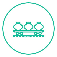 Image showing Cargo wagon line icon.